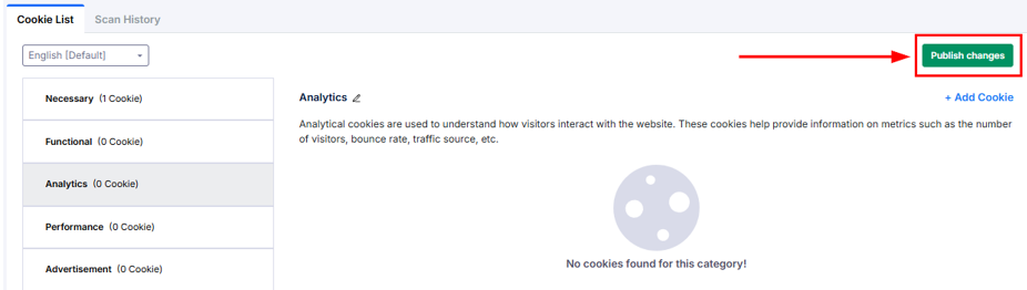 Add A GDPR Cookie Popup In WordPress - Publish Changes
