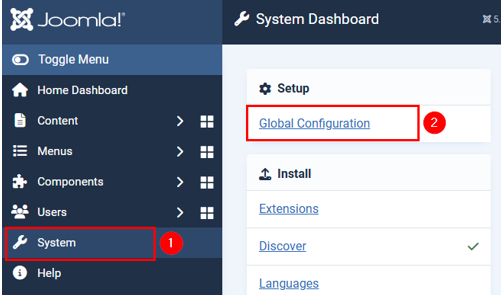 Migrate Your Website From Joomla To WordPress - Access Joomla Global Configuration