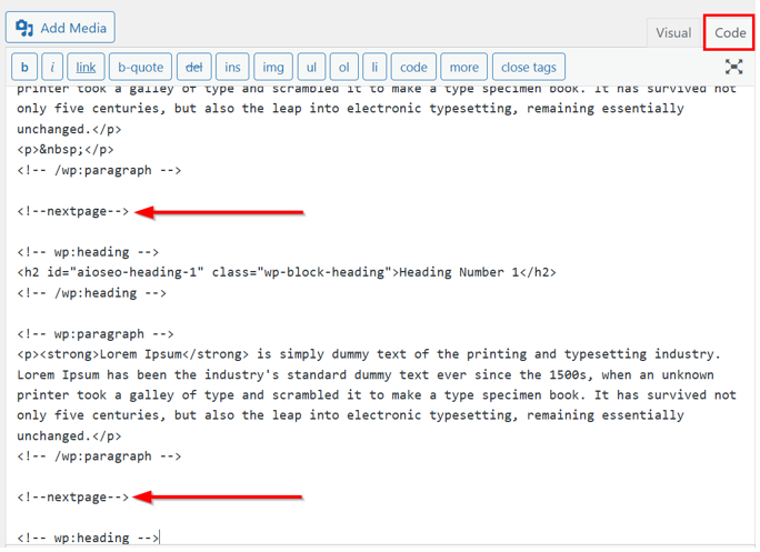 WordPress Pagination: How To Add It Manually Or With Plugins - Use HTML Tag to Split Page or Post into Multiple Pages WordPress Pagination - Use HTML Tag to Split Page or Post into Multiple Pages