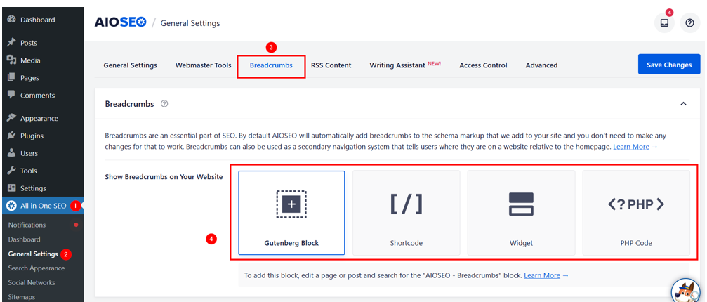 WordPress Breadcrumbs: How To Add & Display Them On Your Site - Use AIOSEO to Add Breadcrumbs WordPress Breadcrumbs - Use AIOSEO to Add Breadcrumbs