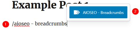 WordPress Breadcrumbs: How To Add & Display Them On Your Site - Use AIOSEO - Breadcrumbs Block WordPress Breadcrumbs - Use AIOSEO - Breadcrumbs Block