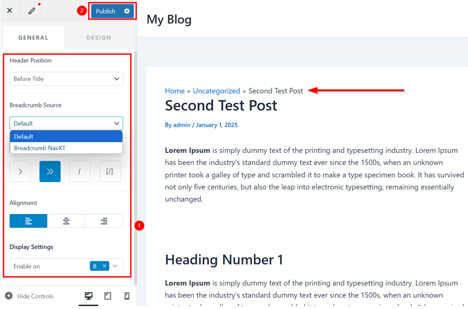 WordPress Breadcrumbs: How To Add & Display Them On Your Site - Customize Breadcrumb Settings WordPress Breadcrumbs - Customize Breadcrumb Settings