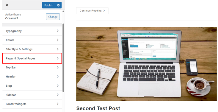 WordPress Breadcrumbs: How To Add & Display Them On Your Site - Open Pages/Special Pages Settings via Theme Customizer WordPress Breadcrumbs - Open Pages/Special Pages Settings via Theme Customizer