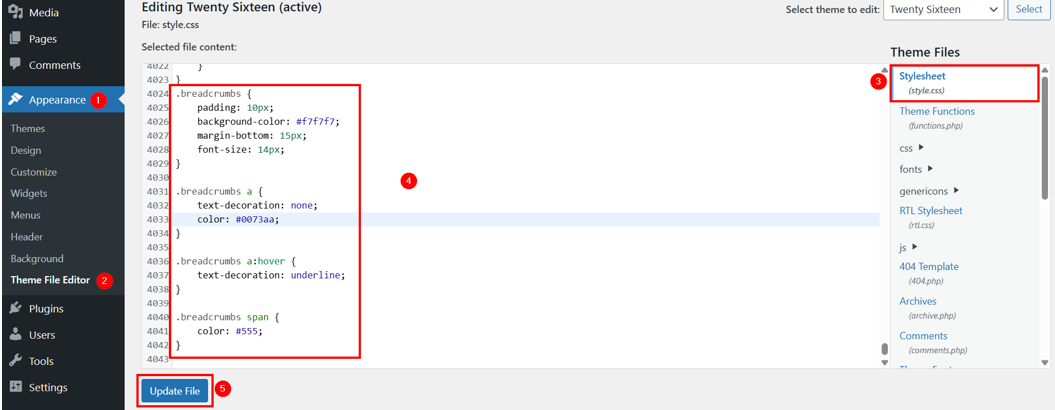 WordPress Breadcrumbs: How To Add & Display Them On Your Site - Breadcrumbs After Add CSS WordPress Breadcrumbs - Breadcrumbs After Add CSS