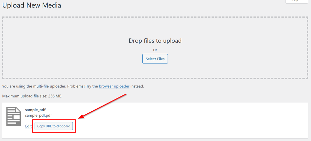 How To Embed A PDF In WordPress: Manual & Plugin Setup - Copy PDF File’s URL How To Embed A PDF In WordPress - Copy PDF File’s URL