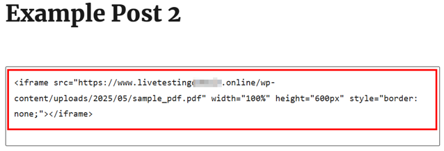 How To Embed A PDF In WordPress: Manual & Plugin Setup - Insert iframe Code to Embed PDF in WordPress How To Embed A PDF In WordPress - Insert iframe Code to Embed PDF in WordPress