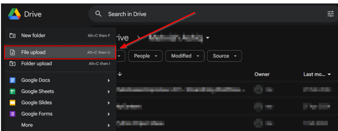 How To Embed A PDF In WordPress: Manual & Plugin Setup - Upload File to Google Drive How To Embed A PDF In WordPress - Upload File to Google Drive
