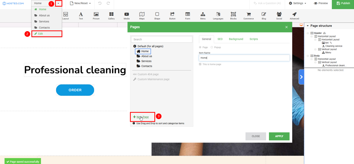How To Start A Food Blog - Add New Page