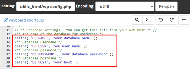 The Basics Of MySQL And WordPress Database Management - Check Database Connection Credentials
