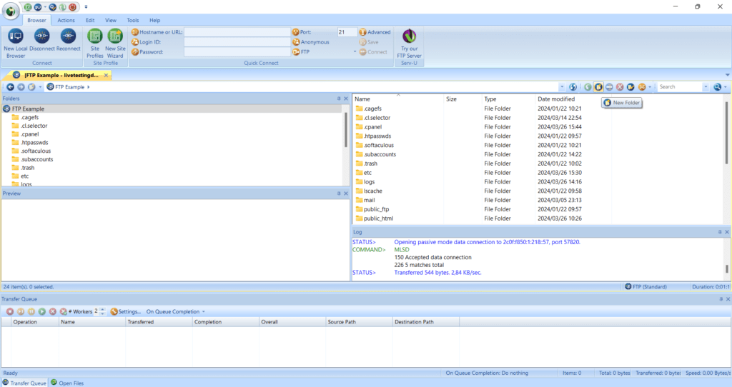Hosted.com® Knowledgebase - Step 1 - How to Manage Files in FTP Voyager Step 1 - How to Manage Files in FTP Voyager - Remote Server Window
