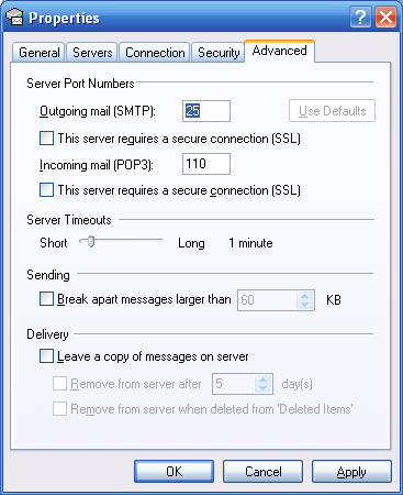Cannot Get Email But Can Browse The Internet - Email Server Settings